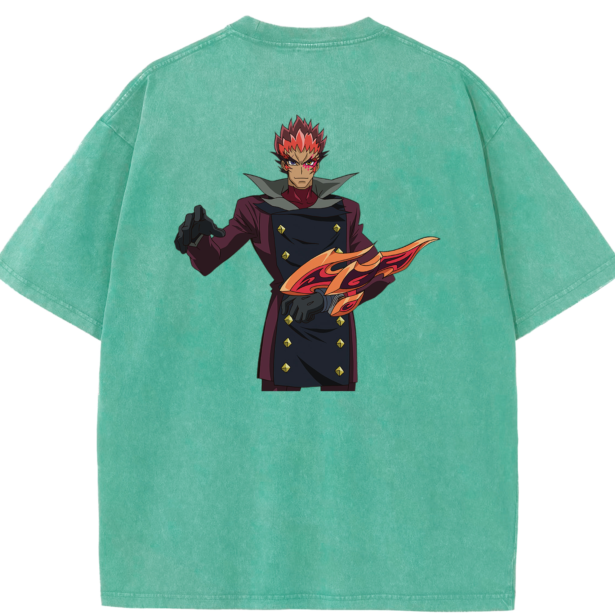 （画像用） 遊☆戯☆王 Yu-Gi-Oh! 綿100% ヴィンテージ風 半袖Tシャツ（背面プリント）